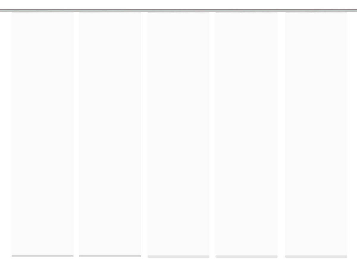 FLÄCHENVORHANG ROM, 5-TLG.  5 Stück  halbtransparent   60/245 cm  - Weiß, MODERN, Textil (60/245cm)