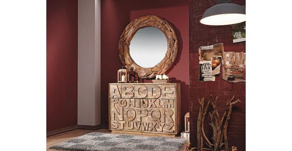 KOMMODE  in 128/91/37 cm  - Braun, Design, Holz (128/91/37cm) - Landscape