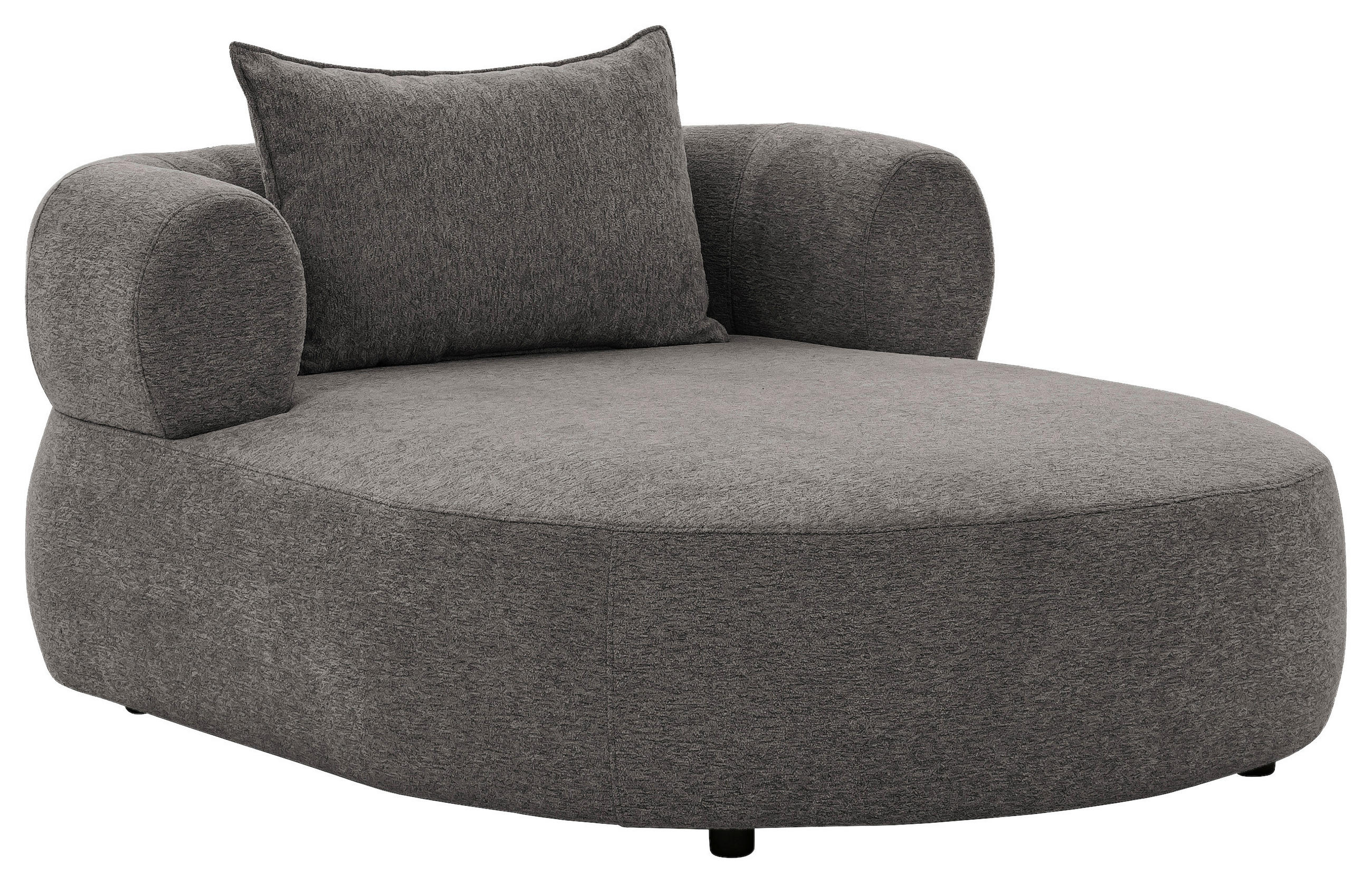 XXL-SESSEL in Chenille Anthrazit - Anthrazit/Schwarz, Design, Kunststoff/Textil (122/76/156cm) - Livetastic