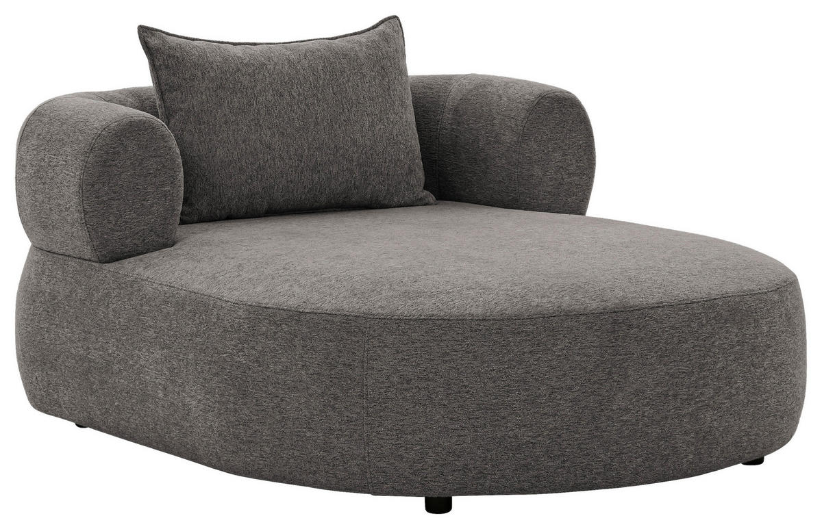 XXL-SESSEL Chenille Anthrazit    - Anthrazit/Schwarz, Design, Kunststoff/Textil (122/76/156cm) - Livetastic