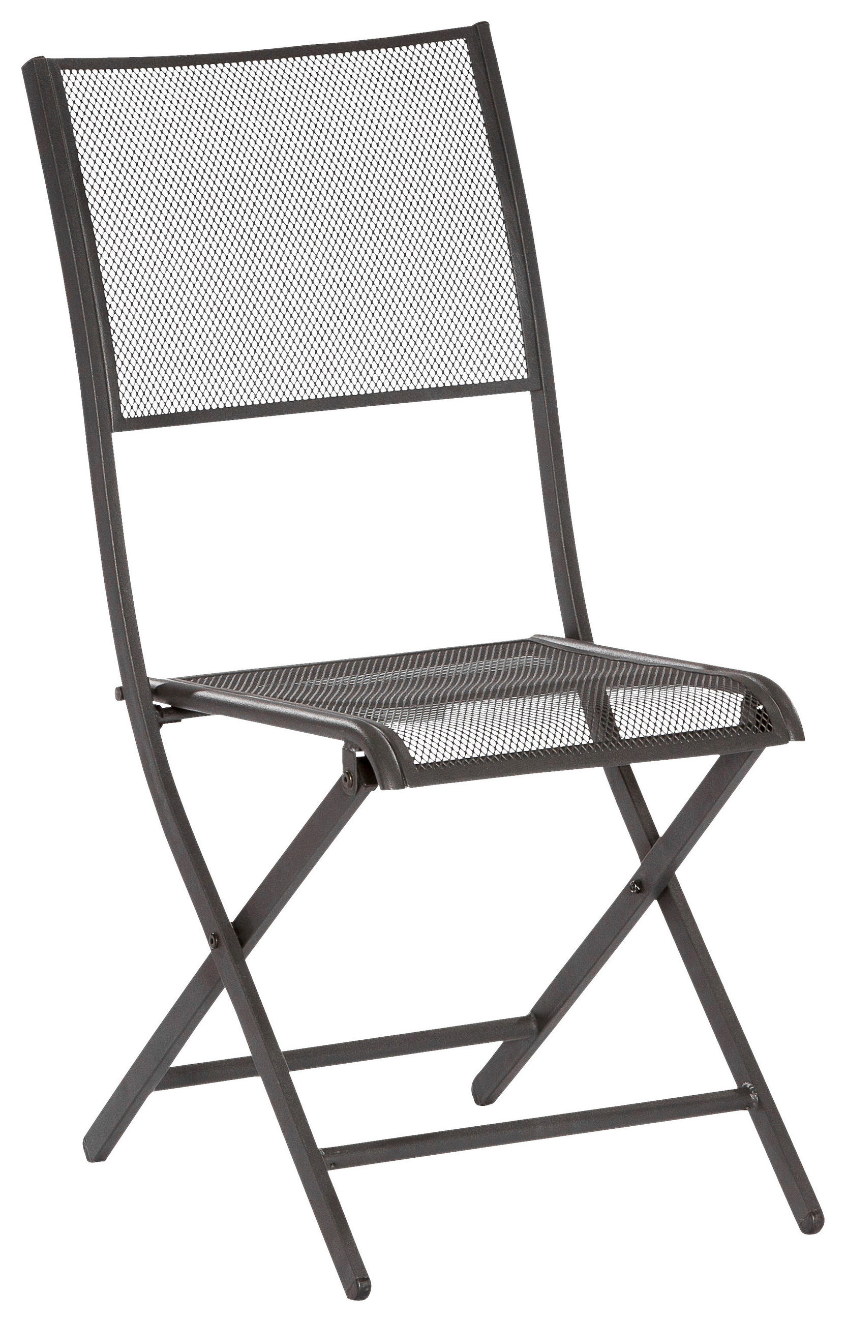 GARTENKLAPPSTUHL in Metall Graphitfarben  - Graphitfarben, MODERN, Metall (41/89/57cm) - Gardenson