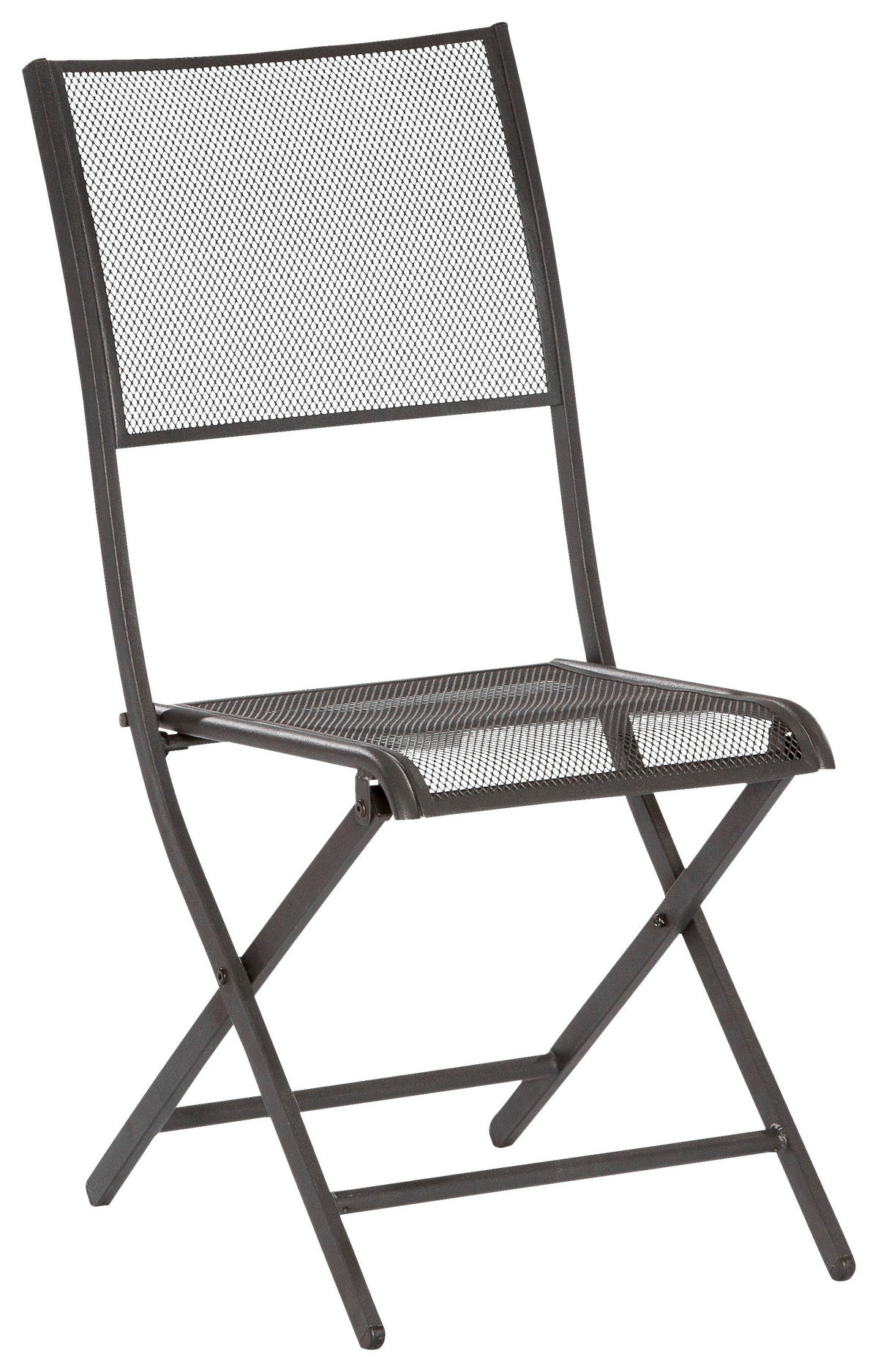 GARTENKLAPPSTUHL in Metall Graphitfarben  - Graphitfarben, MODERN, Metall (41/89/57cm) - Gardenson