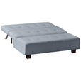 SCHLAFSOFA Hellblau  - Schwarz/Hellblau, Design, Textil/Metall (165/92/102cm) - Novel