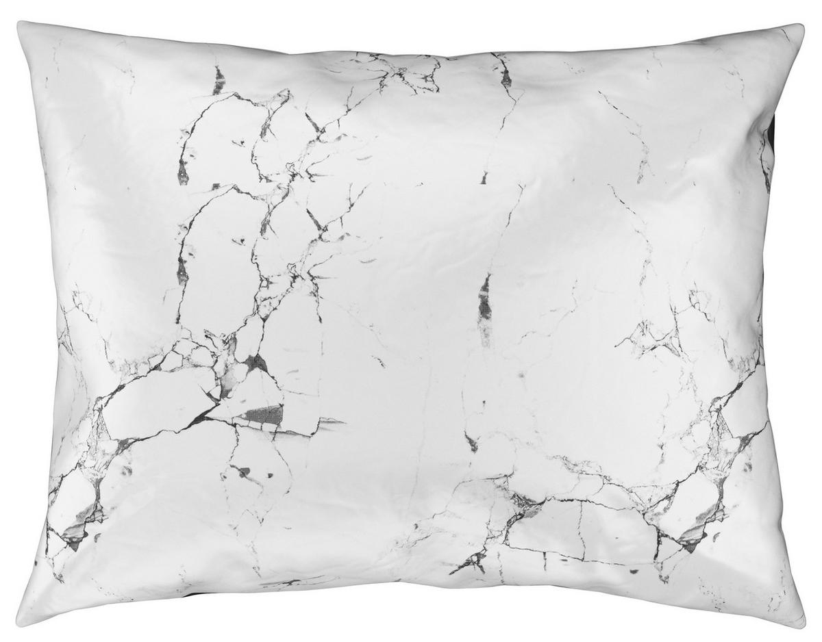 BETTWÄSCHESET Satin 200/210 cm  65 cm/100 cm  - Weiss/Schwarz, Trend, Textil (200/210cm) - Esposa