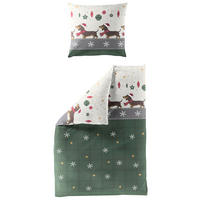 BETTWÄSCHE 2-teilig Biber 135/200 cm  - Grün, Design, Textil (135/200cm) - Bierbaum