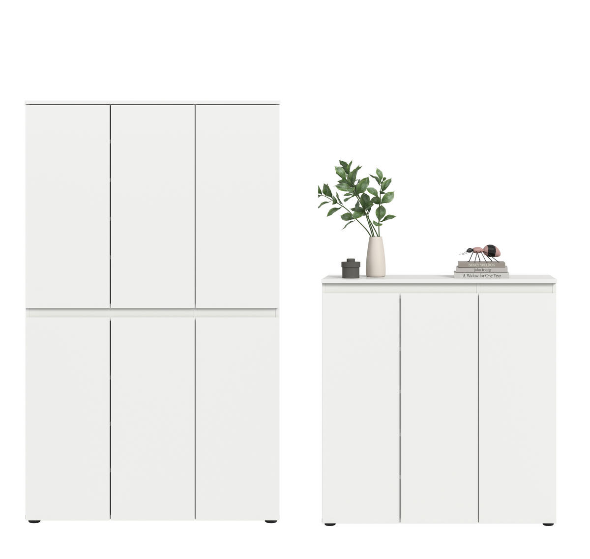 GARDEROBENSCHRANK  in 235/175/37 cm  - Schwarz/Weiß, Design, Holzwerkstoff/Kunststoff (235/175/37cm) - Livetastic