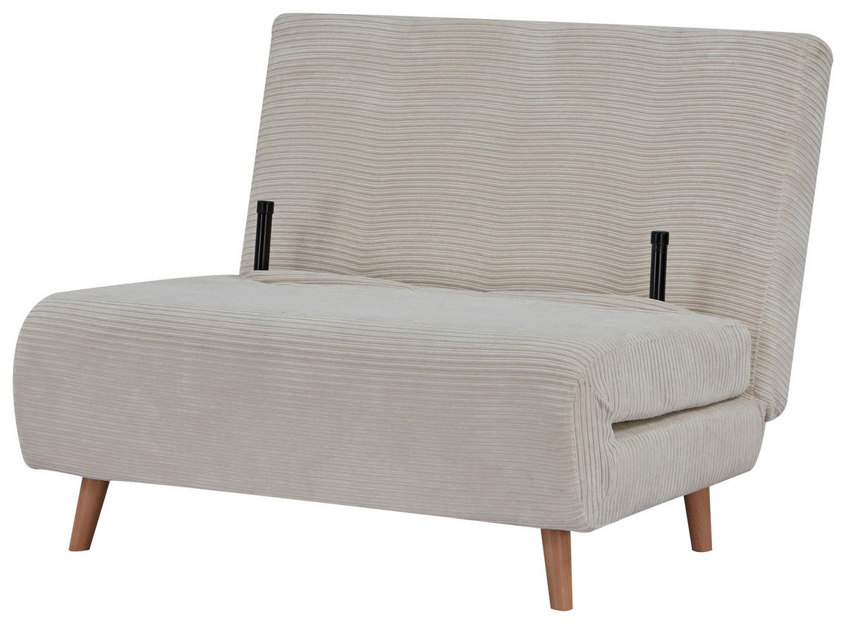 FEKVŐFOTEL textil krémszínű  - krémszínű/natúr színű, Modern, textil/fa (102/82/91cm) - MID.YOU