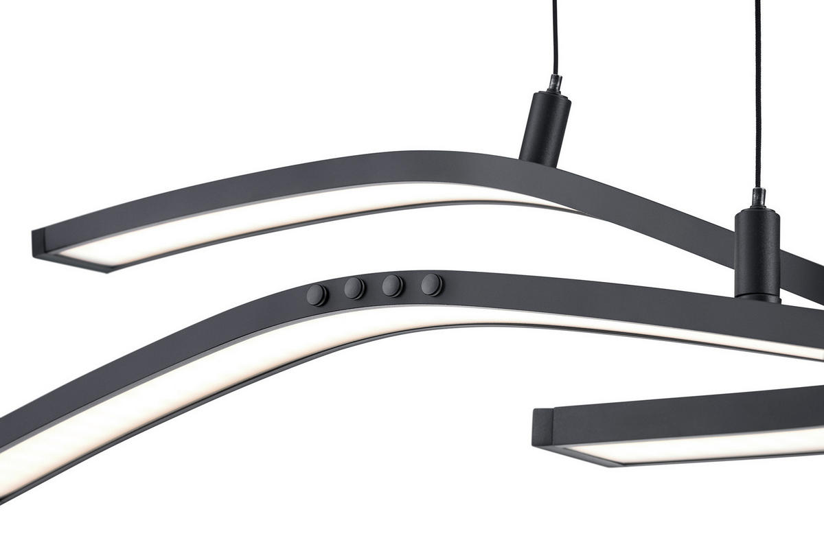 LED-HÄNGELEUCHTE Spider   - Schwarz, Design, Metall (130/60-170/13.8cm) - Trio Leuchten