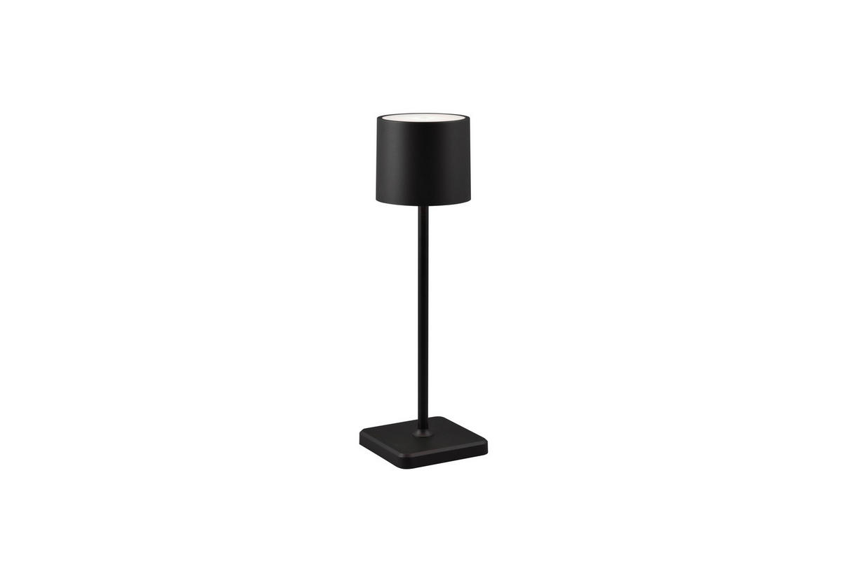 STOLNÍ LAMPA NA BATERIE, senzorový stmívač, 12,5/38 cm  - černá, Konvenční, plast (12,5/38cm)
