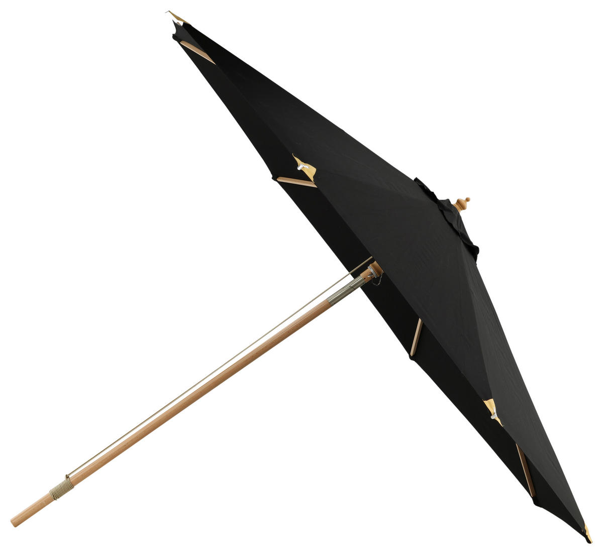 SONNENSCHIRM 330 cm  - Schwarz, KONVENTIONELL (330/258/330cm) - Gardenson