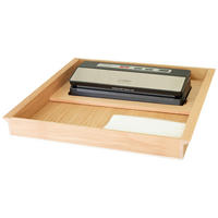 VAKUUMIERSET  - Edelstahlfarben/Eichefarben, Basics, Holz/Metall (52,4/5,7/47,2cm) - CASO Design