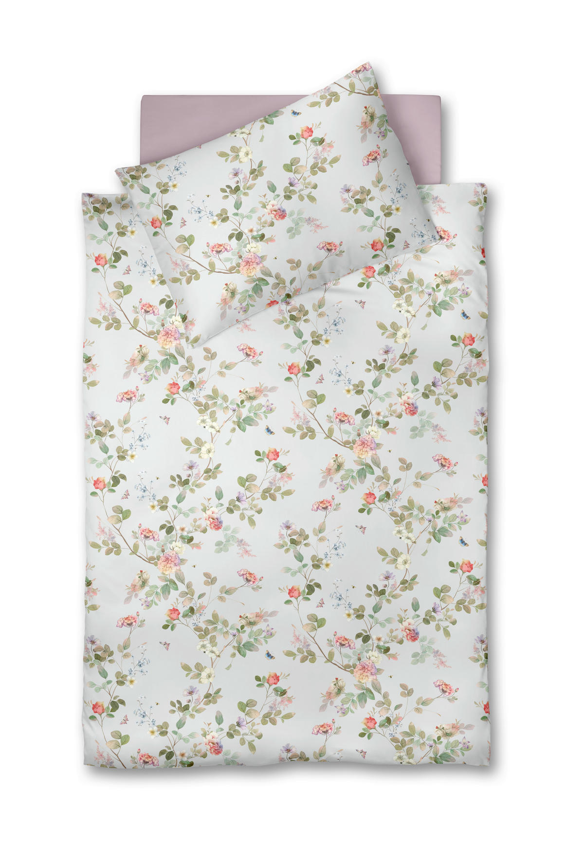 POSTELJINA 140/200 cm  BED ART S  - bijela/maslinasto zelena, Konvencionalno, tekstil (140/200cm) - Fleuresse