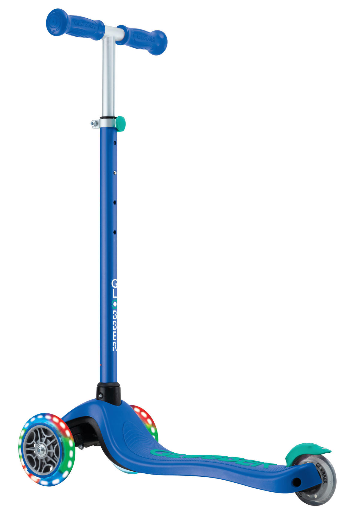 KINDERSCOOTER PRIMO PLUS LIGHTS  - Dunkelblau, Basics, Kunststoff (57.5/28/82,5cm) - GLOBBER
