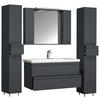 BADEZIMMER 5-teilig 160 cm  - Anthrazit, Modern, Glas/Keramik (160cm) - MID.YOU