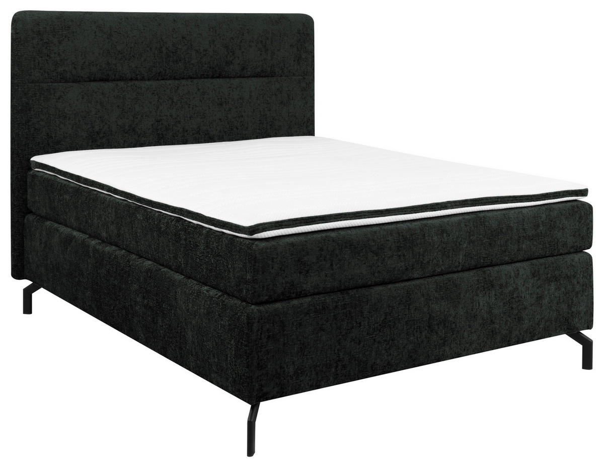 BOXSPRINGBETT 140/200 cm  in Schwarz  - Schwarz, Design, Textil/Metall (140/200cm) - Esposa