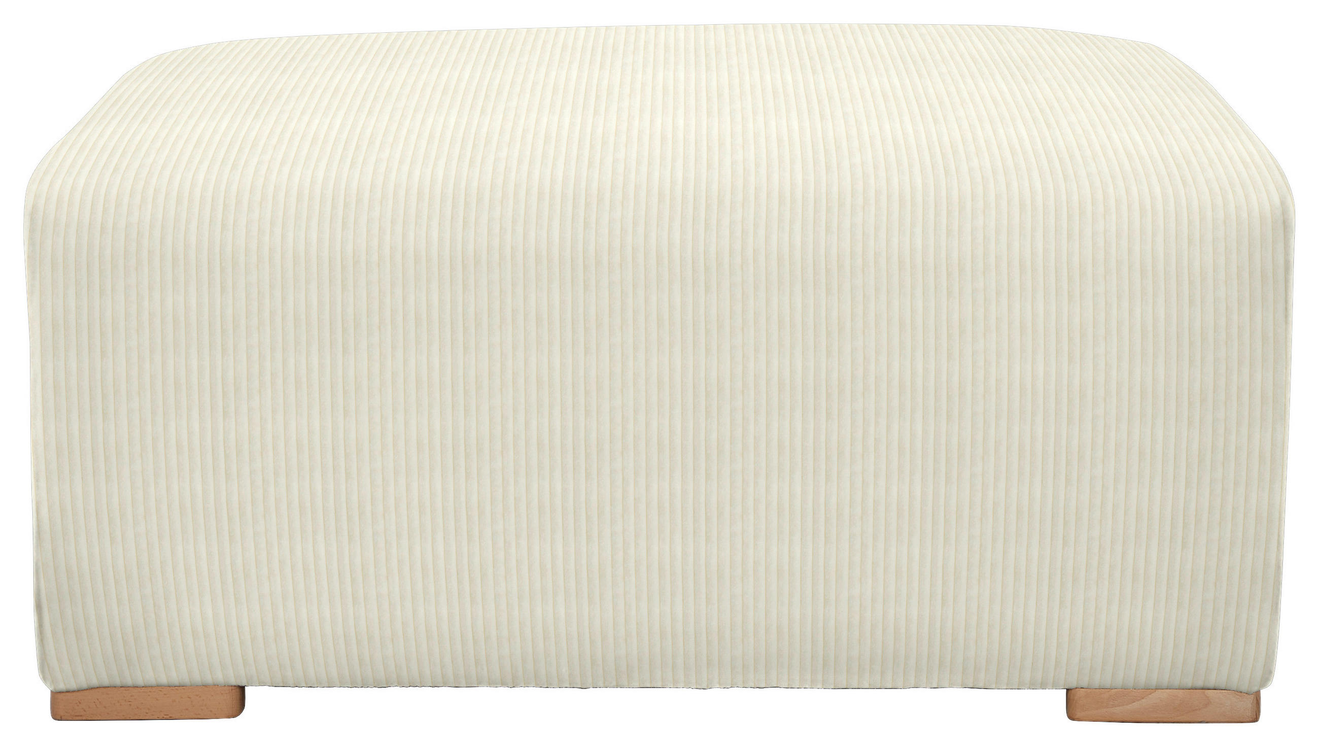 HOCKER Cord Creme  - Buchefarben/Creme, KONVENTIONELL, Holz/Textil (101/44/92cm) - Livetastic
