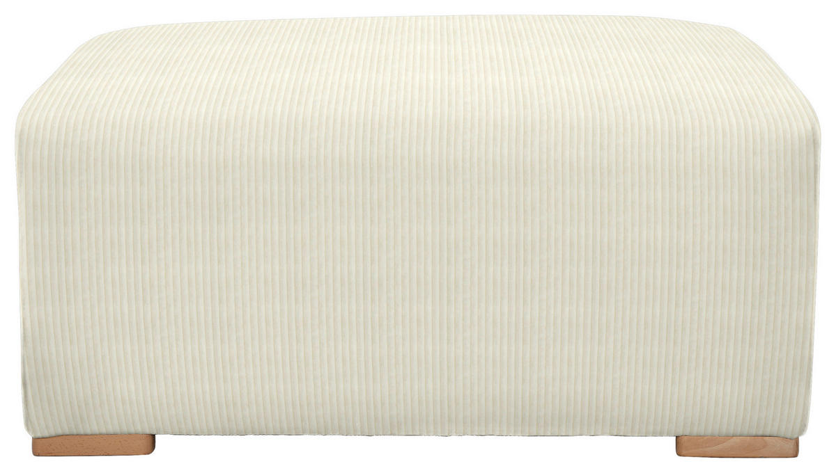 HOCKER in Textil Creme  - Buchefarben/Creme, KONVENTIONELL, Holz/Textil (101/44/92cm) - Livetastic