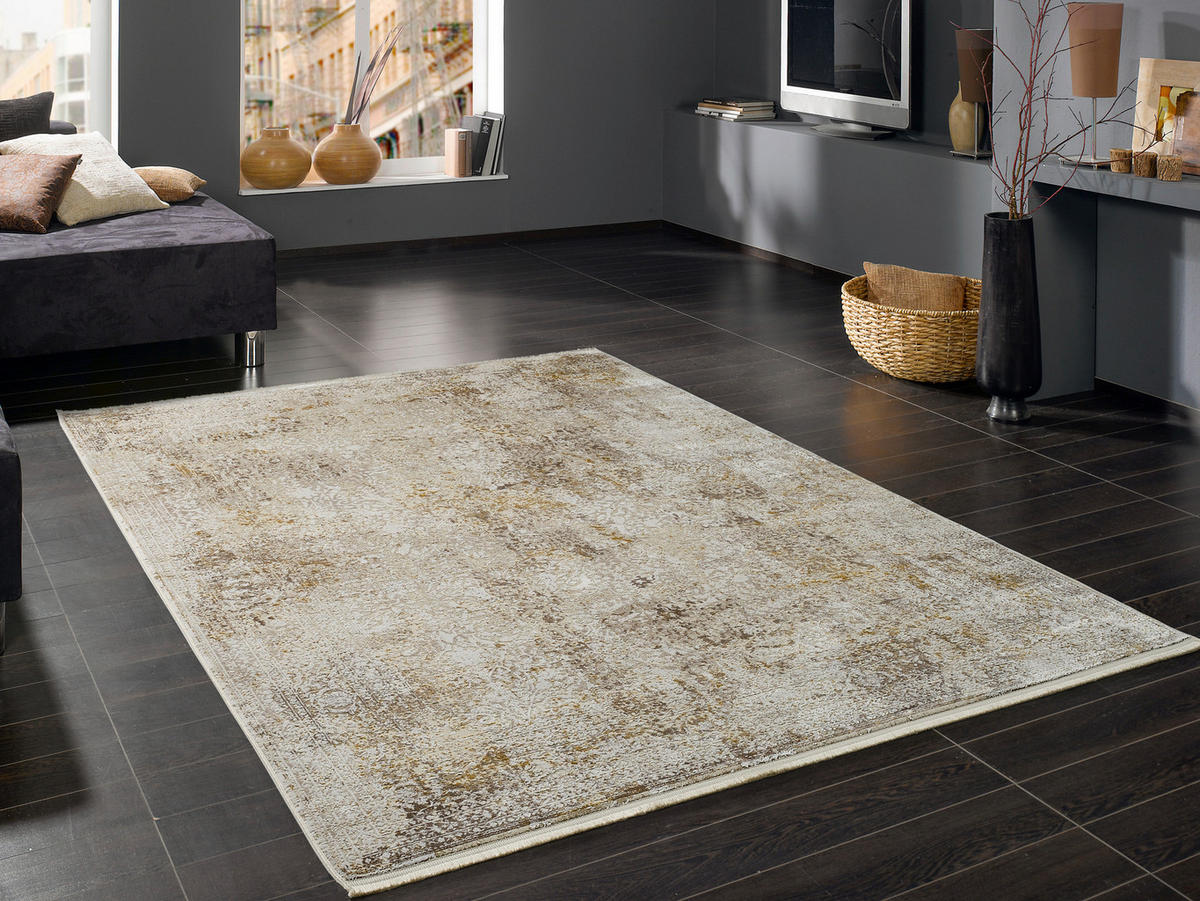 VINTAGE-TEPPICH 140/200 cm Avignon  - Beige/Goldfarben, Design, Textil (140/200cm) - Dieter Knoll