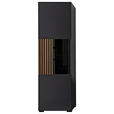 VITRINE in furniert Kernnussbaum Anthrazit, Nussbaumfarben - Anthrazit/Nussbaumfarben, Design, Glas/Holz (60/200/45cm) - Moderano