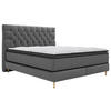 BOXSPRINGBETT 180/200 cm  in Grau  - Goldfarben/Grau, Design, Textil/Metall (180/200cm) - Boxxx