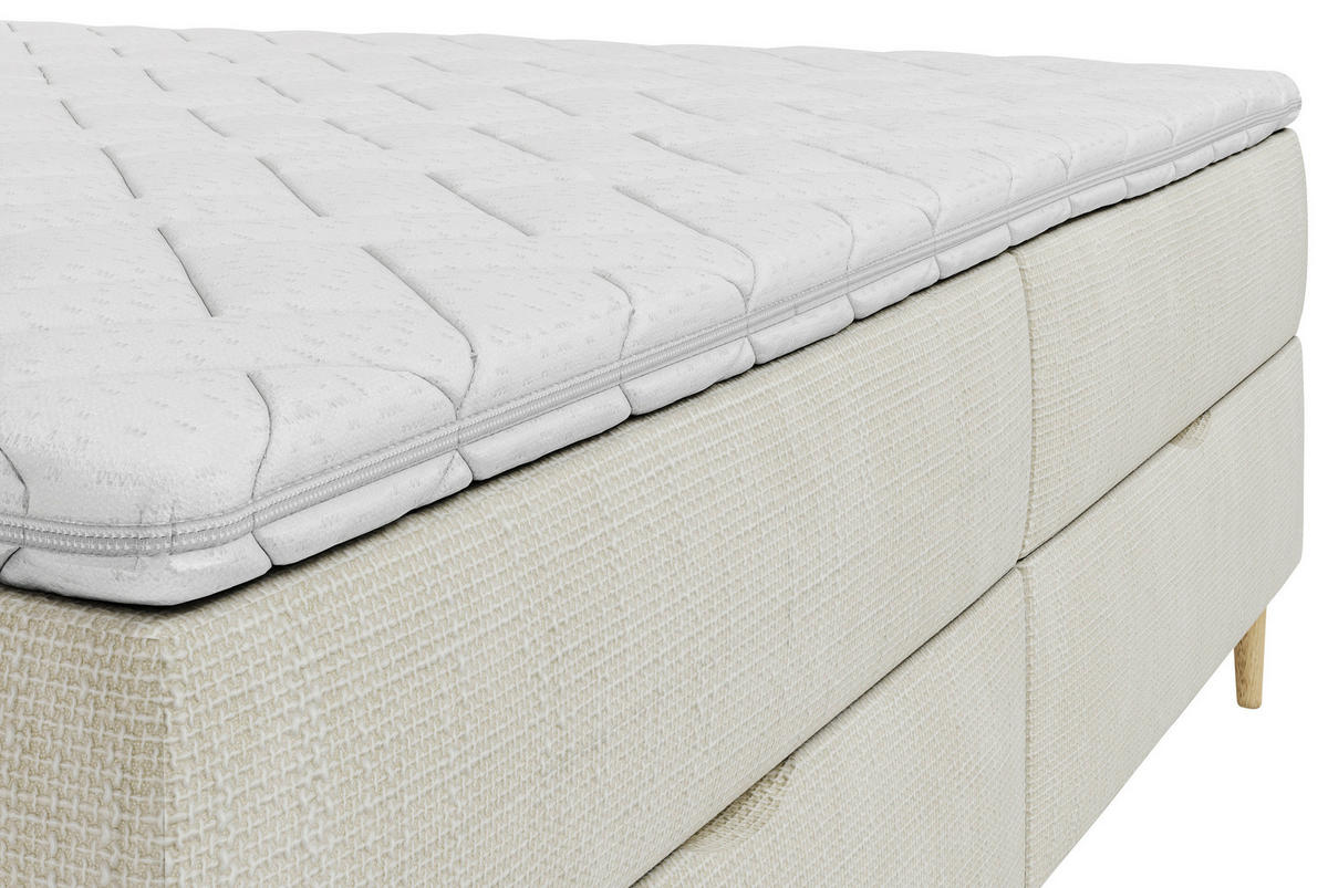 BOXBETT 180/200 cm  in Beige  - Beige/Buchefarben, MODERN, Holz/Holzwerkstoff (180/200cm) - MID.YOU