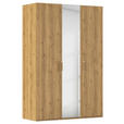 DREHTÜRENSCHRANK 151/223/60 cm,  in Eichefarben, 3-türig  - Eichefarben/Silberfarben, Design, Holzwerkstoff/Kunststoff (151/223/60cm) - Novel