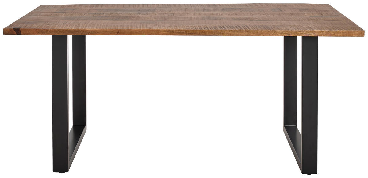 ESSTISCH Mangoholz vollmassiv rechteckig Naturfarben  - Schwarz/Naturfarben, LIFESTYLE, Holz/Metall (180/90/76cm) - Landscape