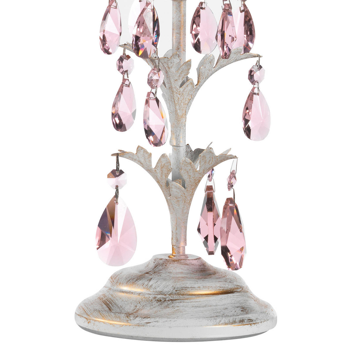 TISCHLEUCHTE 14/30 cm   - Weiß, KONVENTIONELL, Glas/Metall (14/30cm)