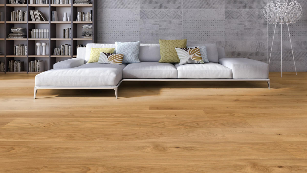 LANDHAUSDIELE, Eiche Lebhaft Gesund Diele  per  m² - Eichefarben, Trend, Holz (180/17,5/1,1cm) - Weitzer Parkett