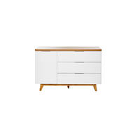 SIDEBOARD  in 120/77/39 cm  - Eichefarben/Alufarben, KONVENTIONELL, Holzwerkstoff/Metall (120/77/39cm) - Livetastic