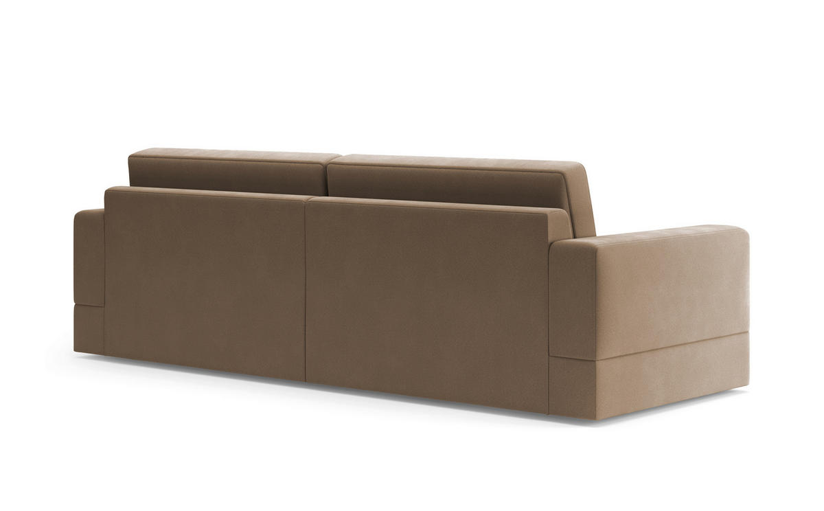 BIGSOFA FABIO E Mikrofaser Braun  - Schwarz/Braun, MODERN, Kunststoff/Textil (264/87/108cm) - Sit & More