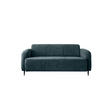 3-SITZER-SOFA Mikrofaser Blau  - Blau/Schwarz, MODERN, Textil/Metall (180/76/90cm) - Livetastic