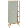 MIDISCHRANK 50,5/128/33 cm  - Eichefarben/Pastellgrün, ROMANTIK / LANDHAUS, Glas/Holzwerkstoff (50,5/128/33cm) - Xora
