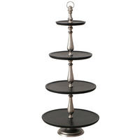 PATROVÝ STOJAN - černá/barvy stříbra, Basics, kov/dřevo (55/55/123cm)