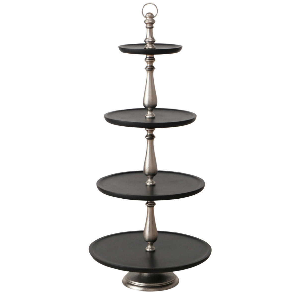 PATROVÝ STOJAN - černá/barvy stříbra, Basics, kov/dřevo (55/55/123cm)