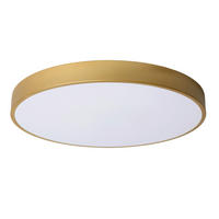 LED-DECKENLEUCHTE UNAR 49.5/49.5/5 cm   - Messingfarben, KONVENTIONELL, Kunststoff/Metall (49.5/49.5/5cm) - Lucide