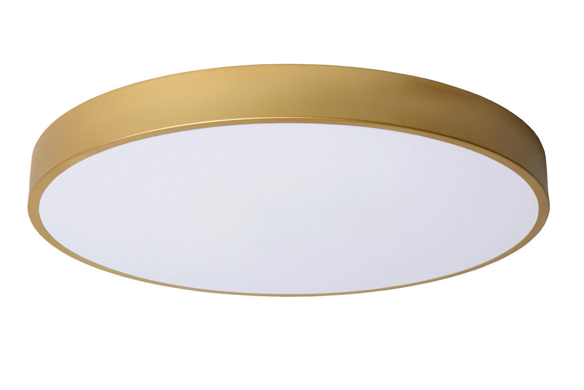 LED-DECKENLEUCHTE UNAR 49.5/49.5/5 cm   - Messingfarben, KONVENTIONELL, Kunststoff/Metall (49.5/49.5/5cm) - Lucide
