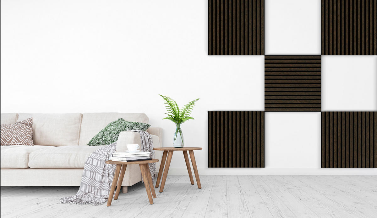 AKUSTIKPANEEL Eiche Geräuchert furniert 57.25/1.9/56 cm  - Eichefarben, KONVENTIONELL, Holzwerkstoff/Textil (57.25/1.9/56cm)