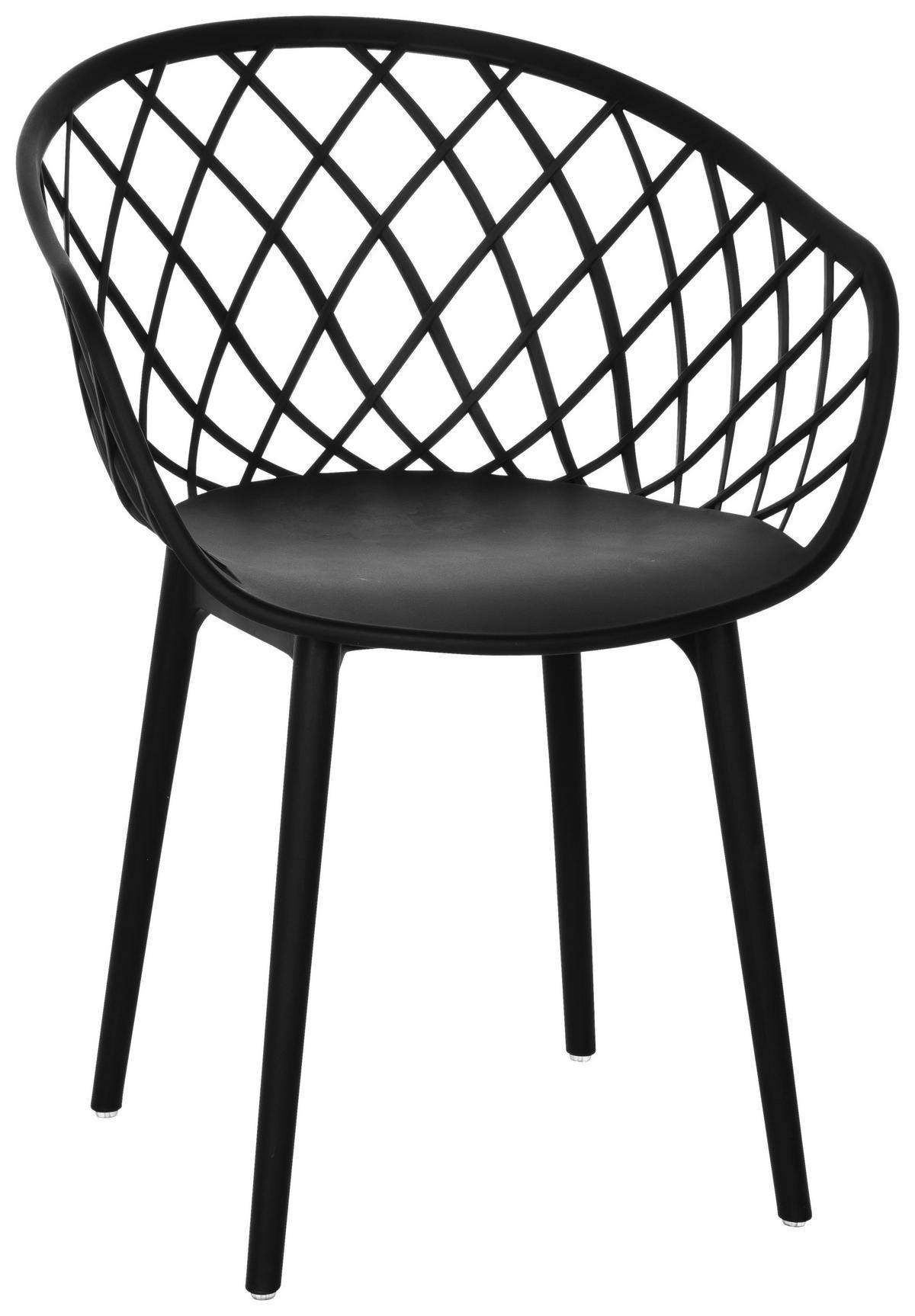 BESÖKSSTOL  i svart  - svart, Basics, plast (57/76/53cm) - MID.YOU
