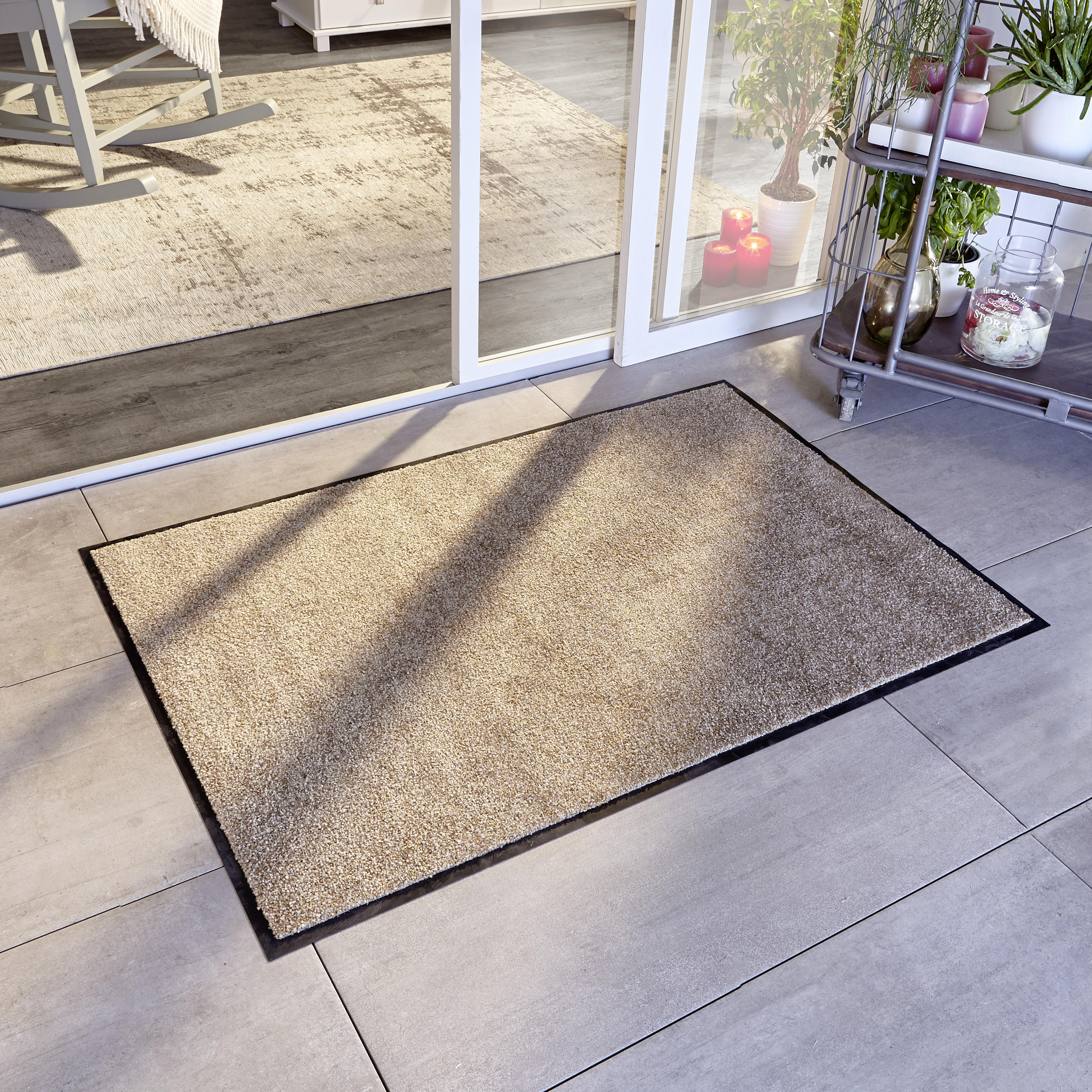 FUßMATTE  80/120 cm  Sandfarben  - Sandfarben, Basics, Textil (80/120cm) - Esposa