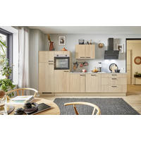 KÜCHENBLOCK PN 100 320 cm  in Eichefarben, Beigebraun  - Eichefarben/Beigebraun, Design, Holzwerkstoff/Metall (320cm) - Pino