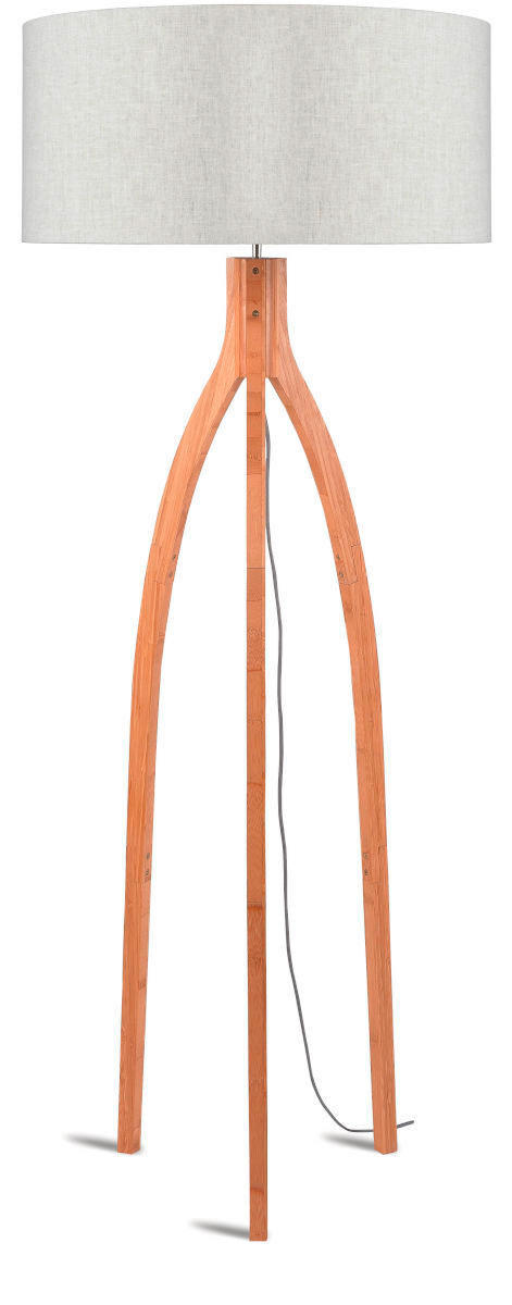 STEHLEUCHTE 60/160 cm    - Naturfarben, Trend, Holz/Textil (60/160cm) - Good & Mojo