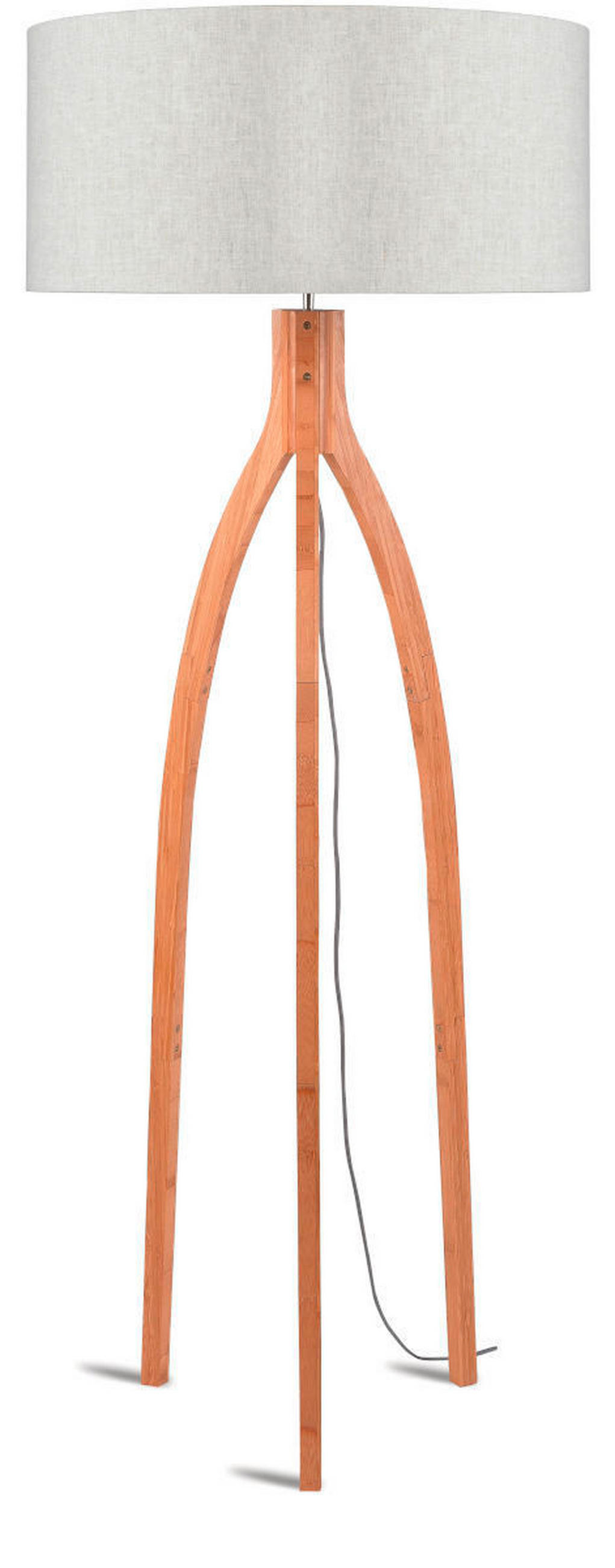 STEHLEUCHTE 60/160 cm    - Naturfarben, Trend, Holz/Textil (60/160cm) - Good & Mojo