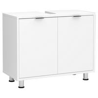 SKŘÍŇKA POD UMYVADLO, bílá, 70/57/33 cm - bílá/barvy stříbra, Moderní, kov/kompozitní dřevo (70/57/33cm) - MID.YOU