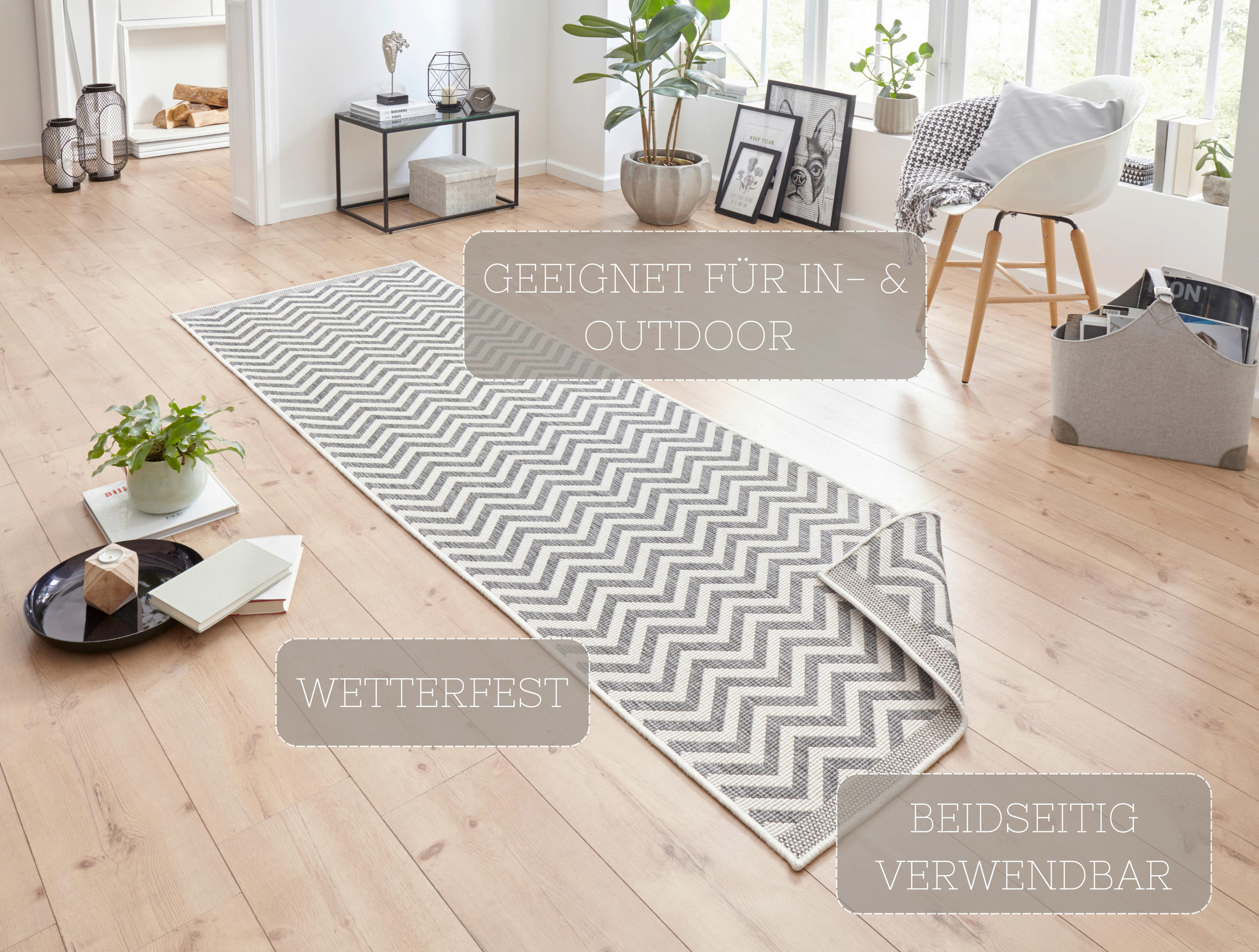 LÄUFER 80/250 cm Twin Supreme  - Creme/Grau, Design, Kunststoff (80/250cm)