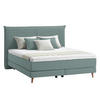 BOXSPRINGBETT 180/200 cm  in Grün  - Eichefarben/Grün, Design, Holzwerkstoff/Textil (180/200cm) - home24