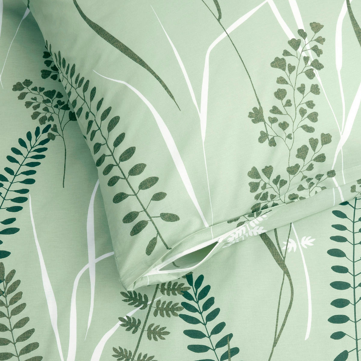 BETTWÄSCHE 2-teilig ANNIC Renforcé 135/200 cm  - Grün, Basics, Textil (135/200cm)