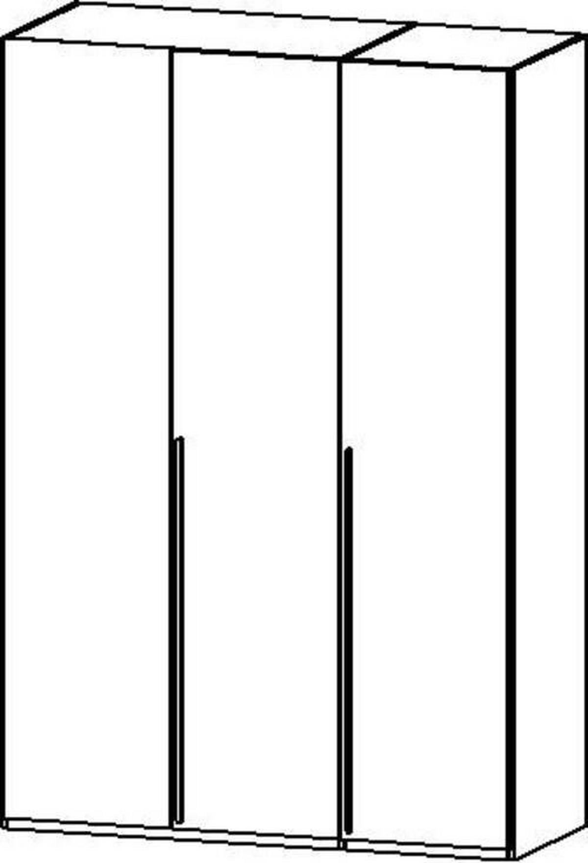DREHTÜRENSCHRANK  in Graphitfarben  - Chromfarben/Graphitfarben, Design, Holzwerkstoff/Metall (151/223/60cm) - home24