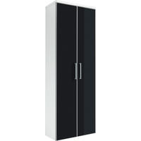GARDEROBENSCHRANK 61/170/31 cm  - Chromfarben/Anthrazit, Design, Glas/Holzwerkstoff (61/170/31cm)