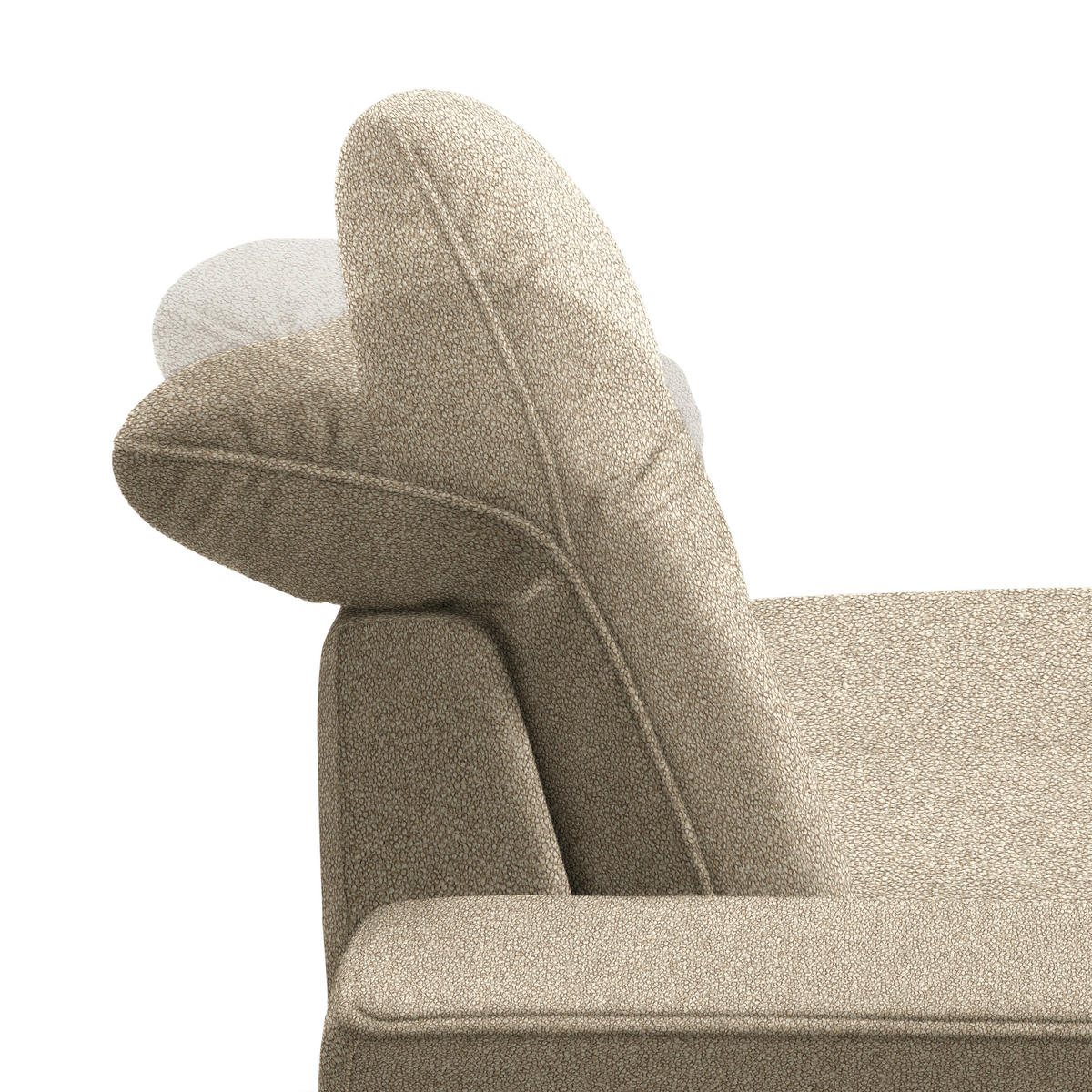 ECKSOFA in Mikrofaser Beige  - Beige/Schwarz, Design, Textil/Metall (273/203cm) - Johann Jakob